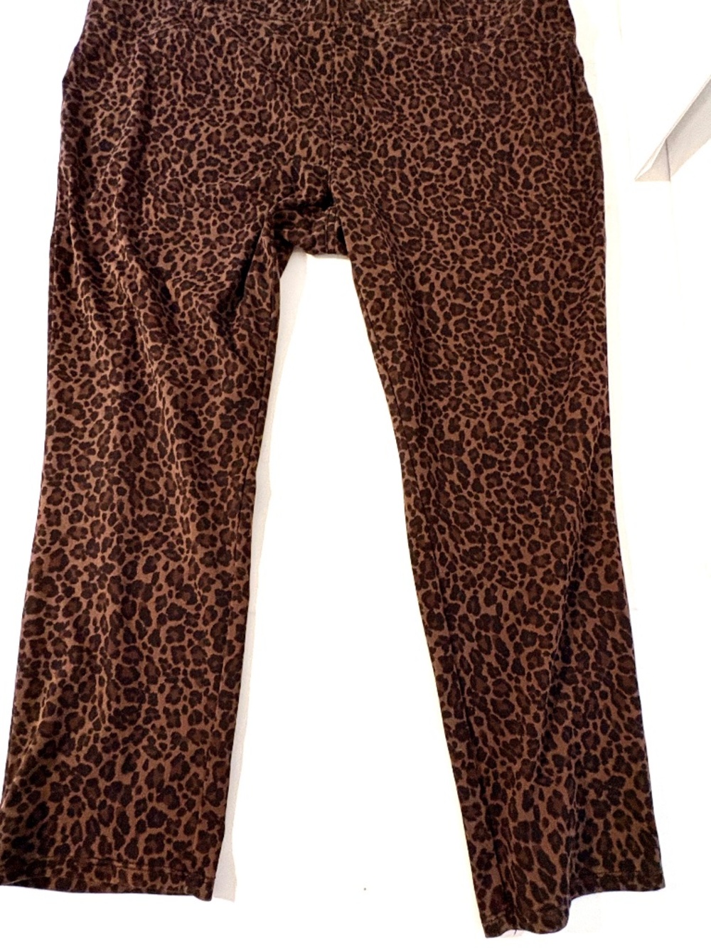 Faded Glory Plus Size Leopard Print Leggings Stretch Elastic Waist 3X 22W-24W